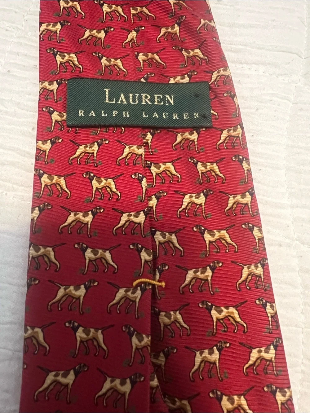 Red Novelty Dog Pattern Men's Tie